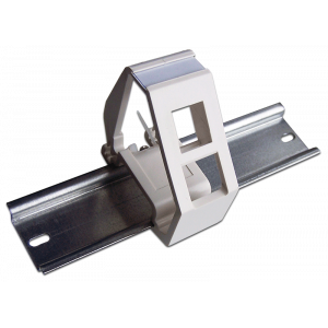 Рамка на DIN-рейку для установки модуля типа Keystone, белая